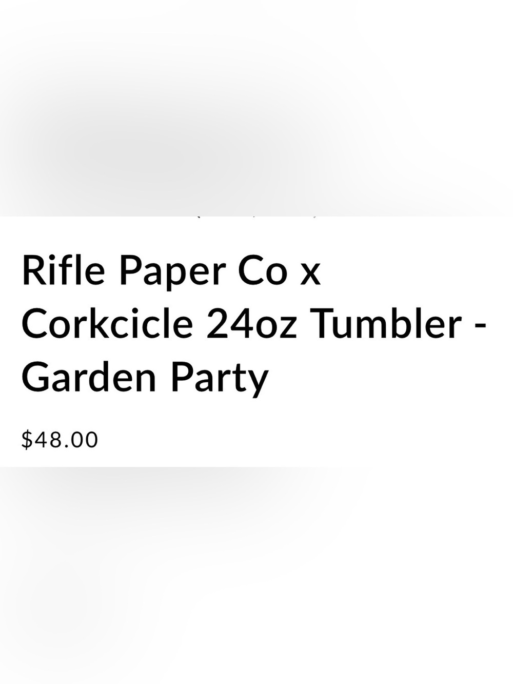 NWT CORKSICKLE X RIFLE PAPER CO. 24OZ TUMBLER! 5 ⭐️’S! SOLD OUT ONLINE & - Picture 12 of 14